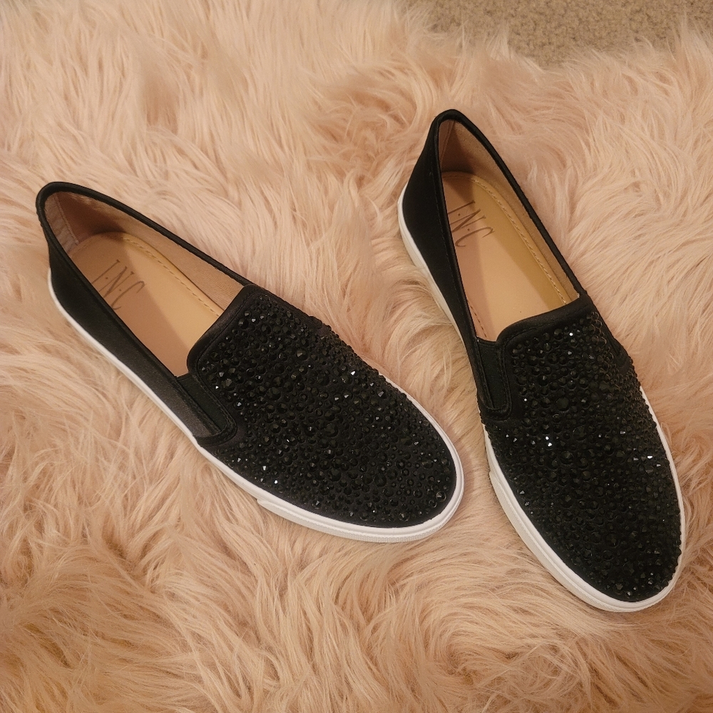 Women's bling slip on sneakers